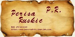 Periša Ruškić vizit kartica
